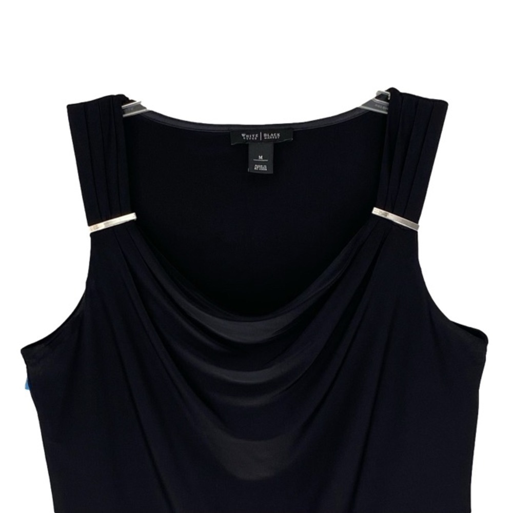 WHITE HOUSE/BLACK MARKET Sleeveless Top Lightweight Black Womens Size M - Picture 3 of 11
